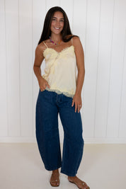 Yellow Satin Cami Top