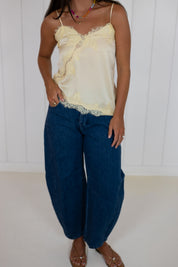 Yellow Satin Cami Top