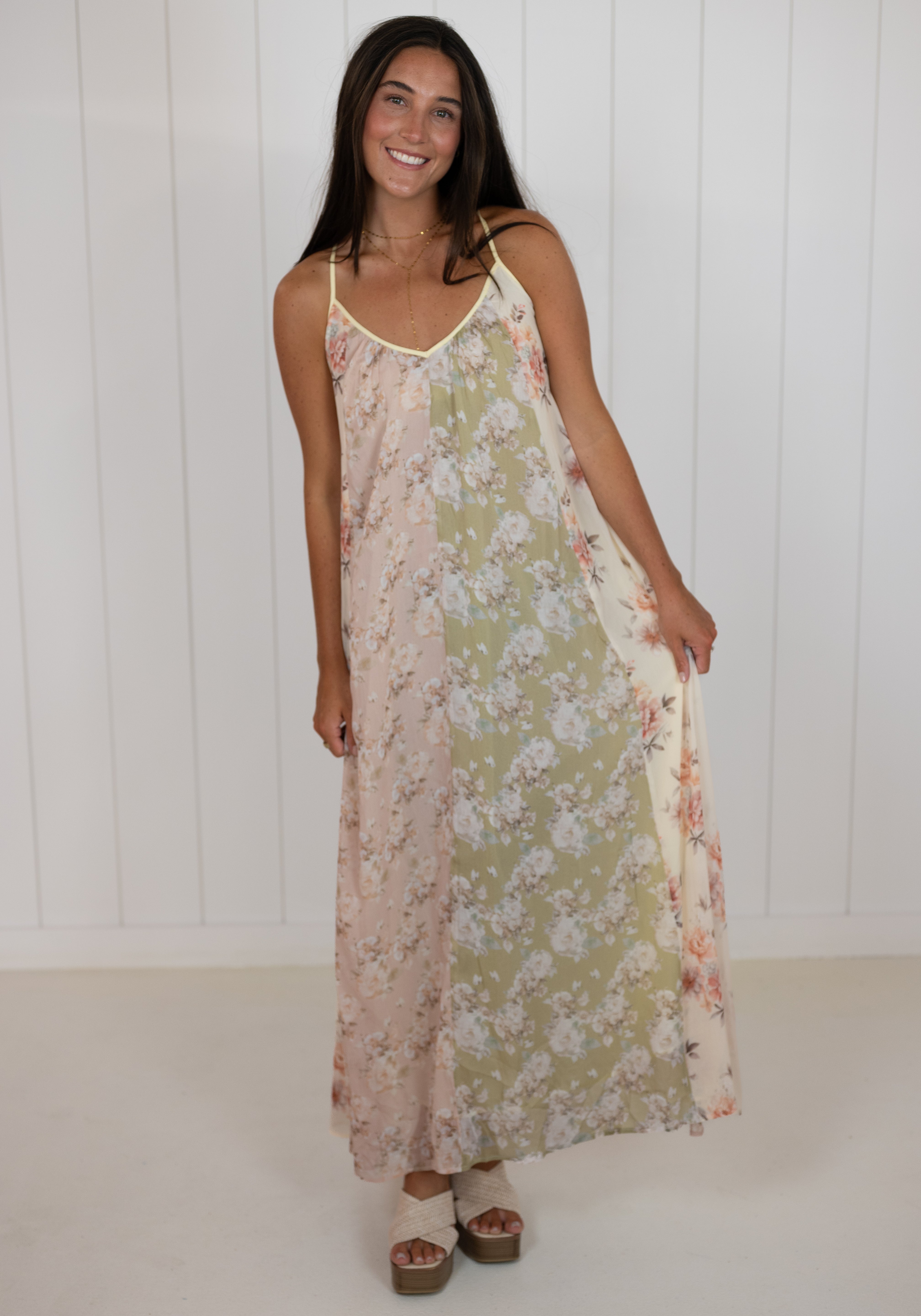 Chiffon Multi Floral Print Maxi
