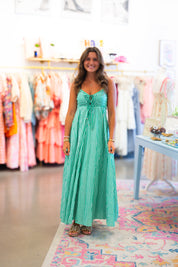 Green Stripe Maxi Dress