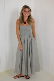 Ella Sleeveless Gingham Maxi Dress