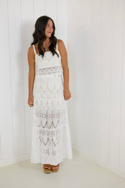 White Embroidered Top And Skirt Set