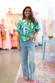 Maia Floral Bubble Top