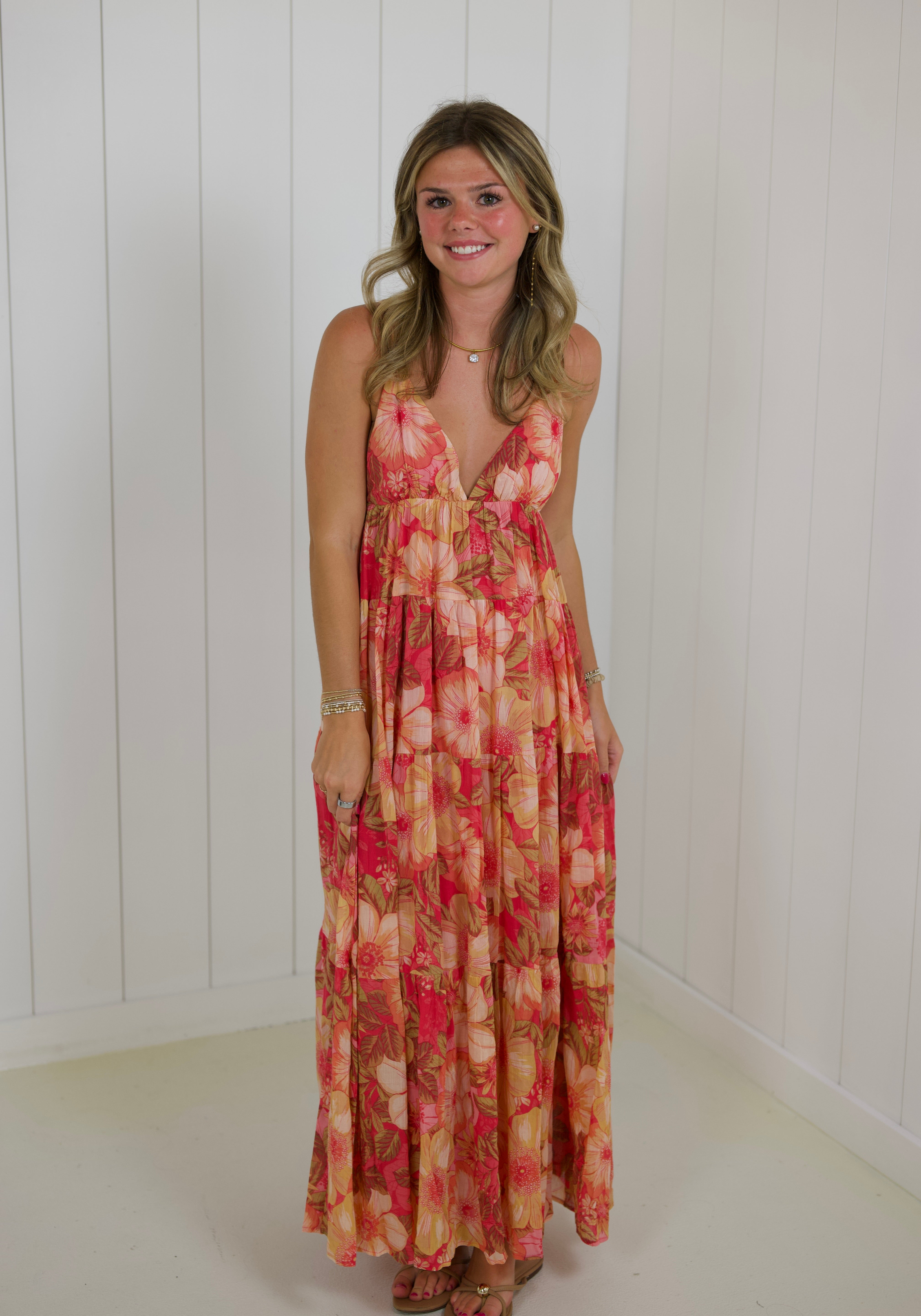 Tamia Floral Tiered Maxi Dress