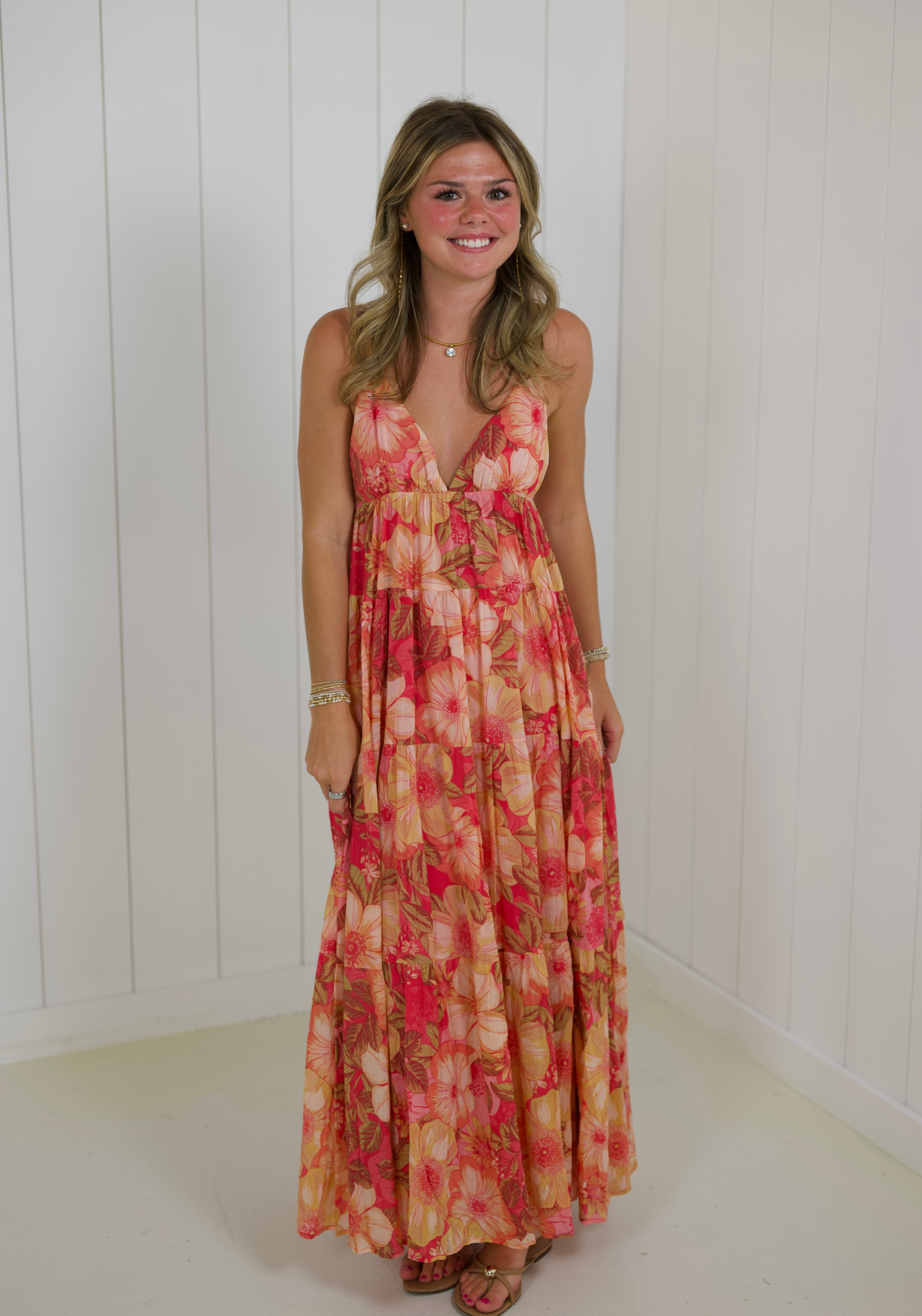 Tamia Floral Tiered Maxi Dress