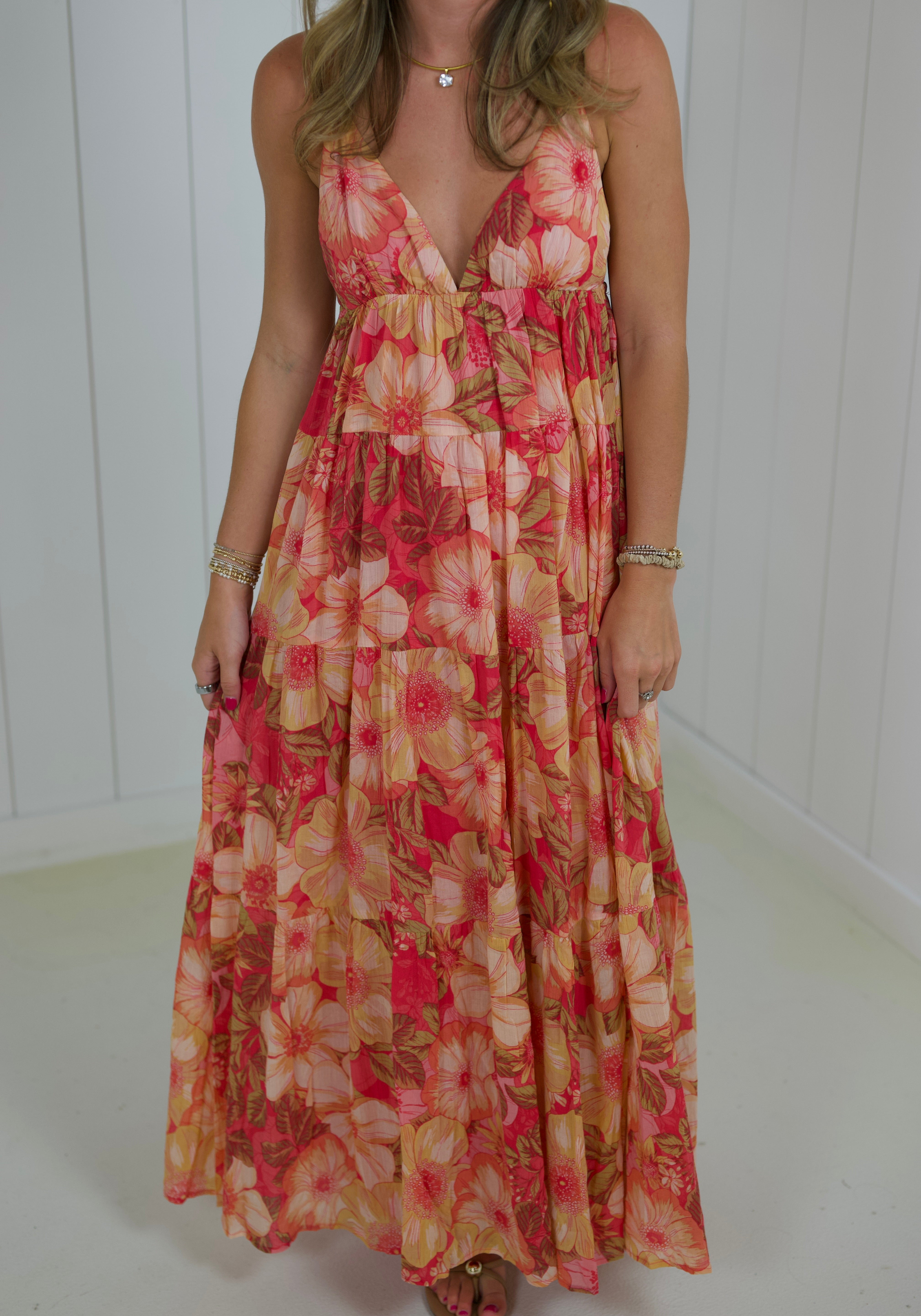Tamia Floral Tiered Maxi Dress