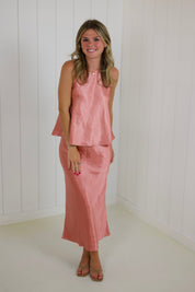 Rosewood Pink Skirt Set