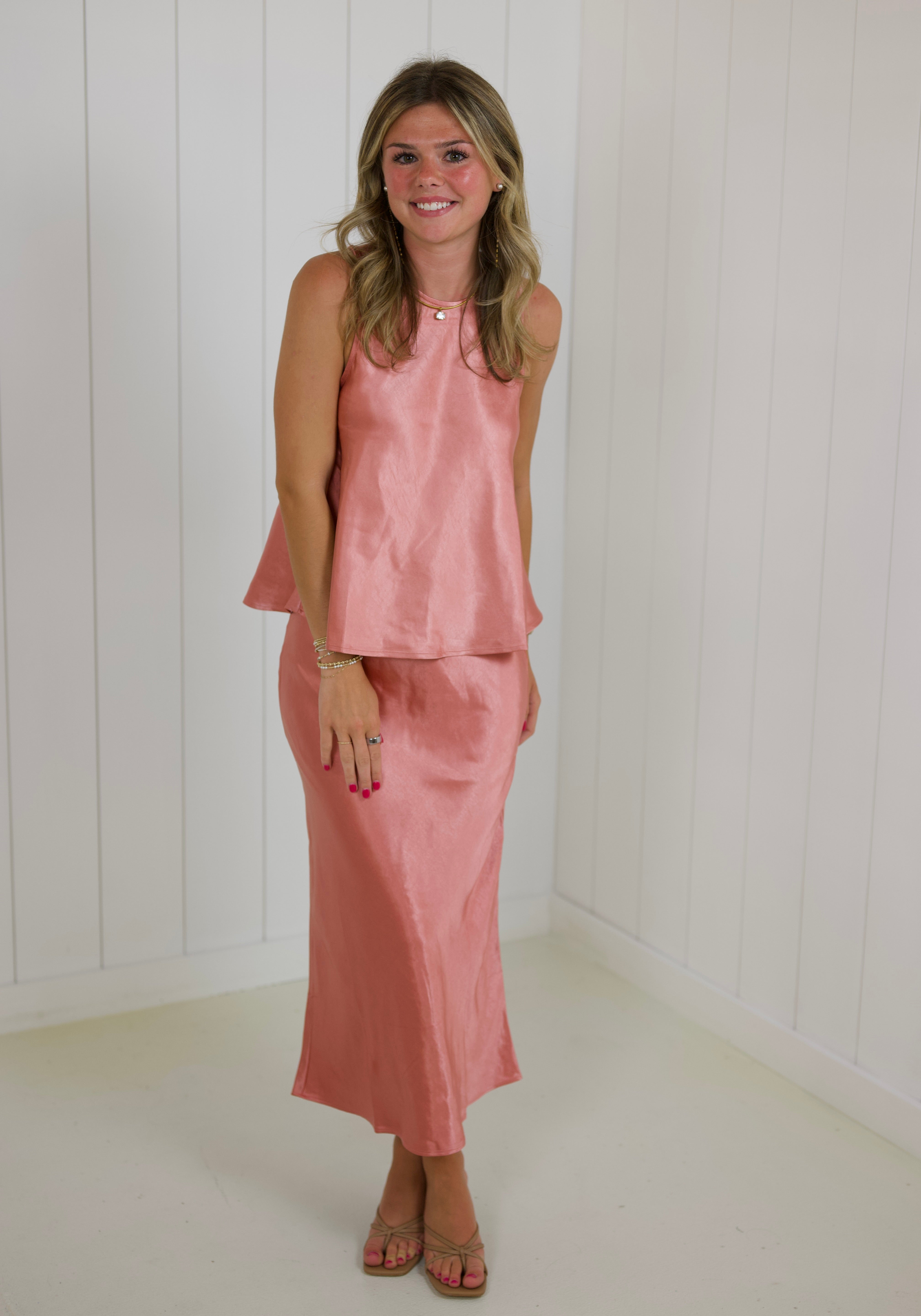 Rosewood Pink Skirt Set