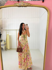Marcie Contrast Floral Maxi Dress
