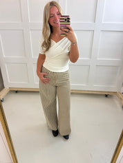 Cream Draped Top