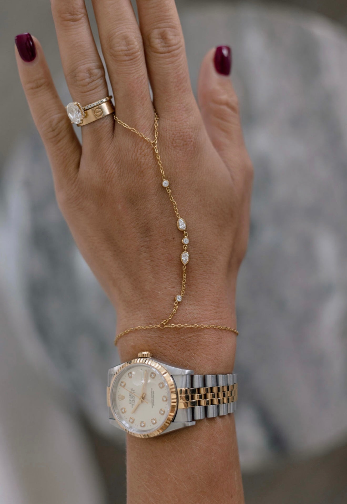 Gold Stone Hand Chain