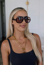 Gold Mixed Link Chain Necklace