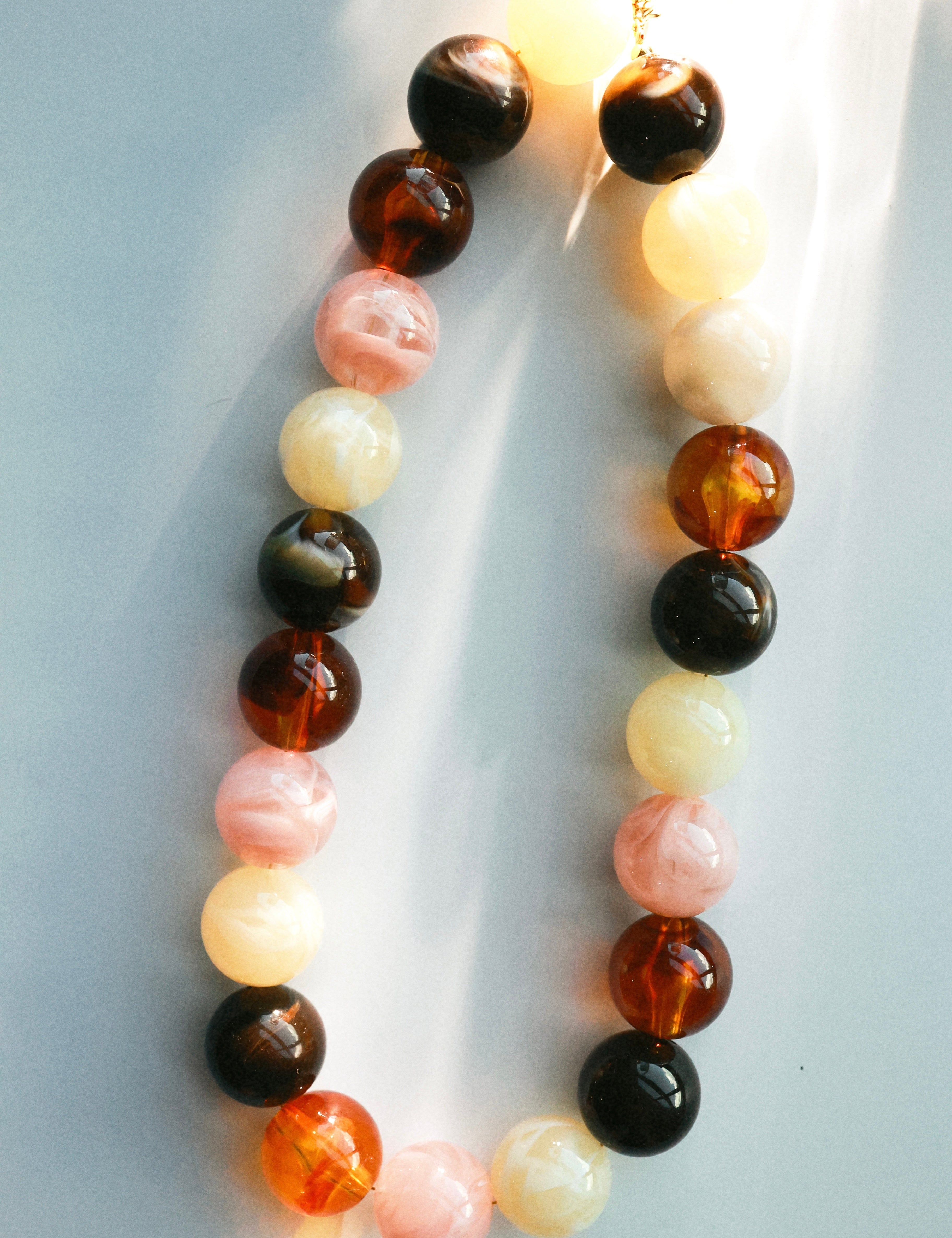 Multicolor Harvest Moon Bubble Necklace