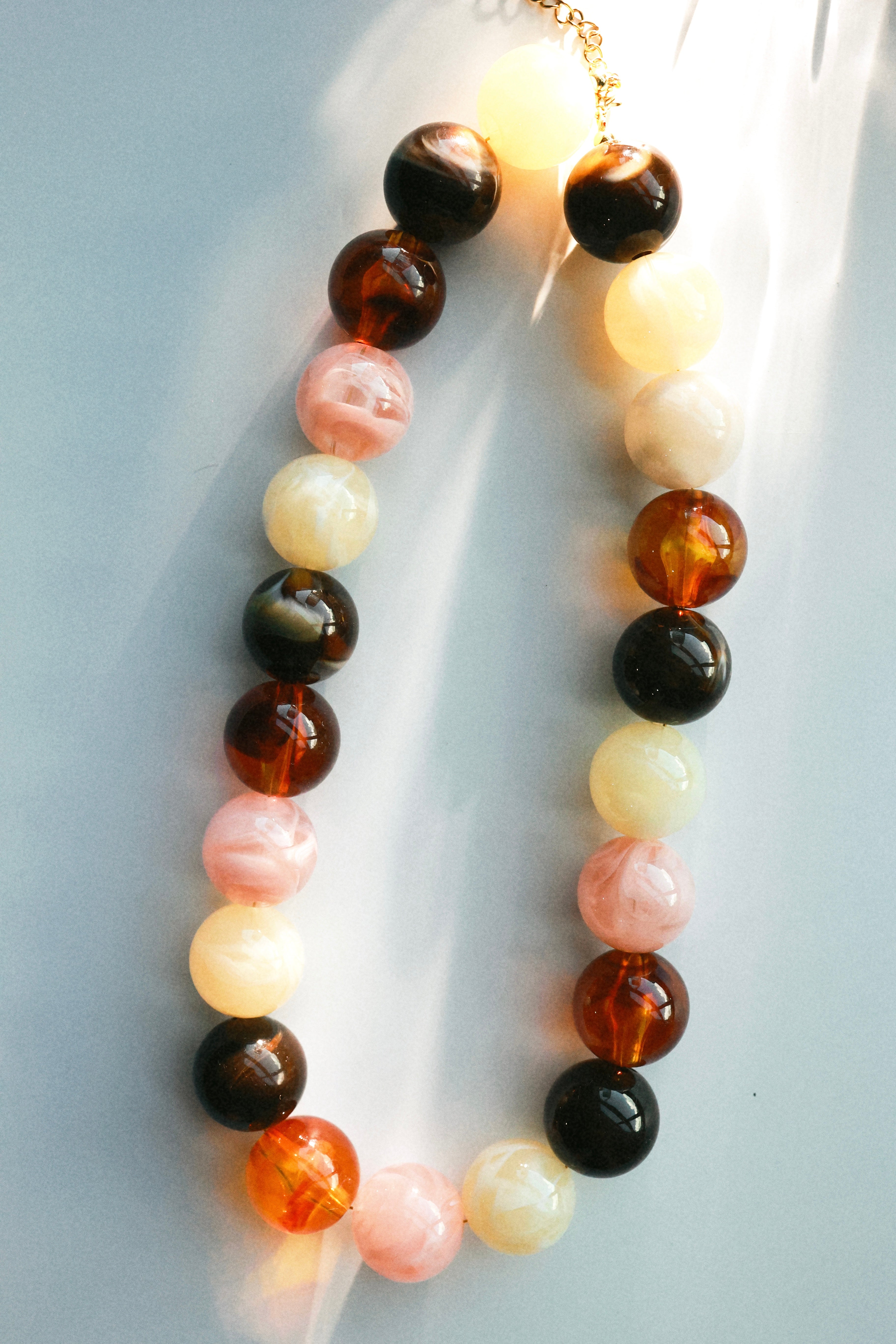 Multicolor Harvest Moon Bubble Necklace