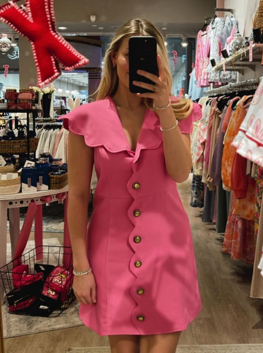 Pink Scalloped Dress