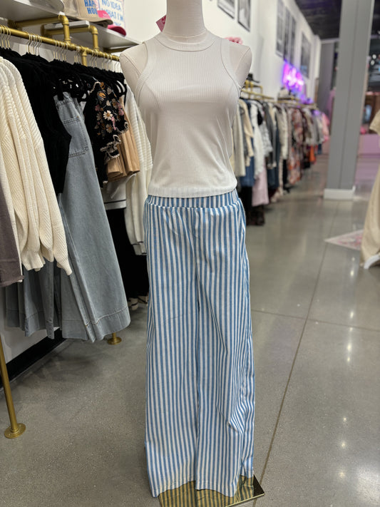 Blue & White Stripe Pants