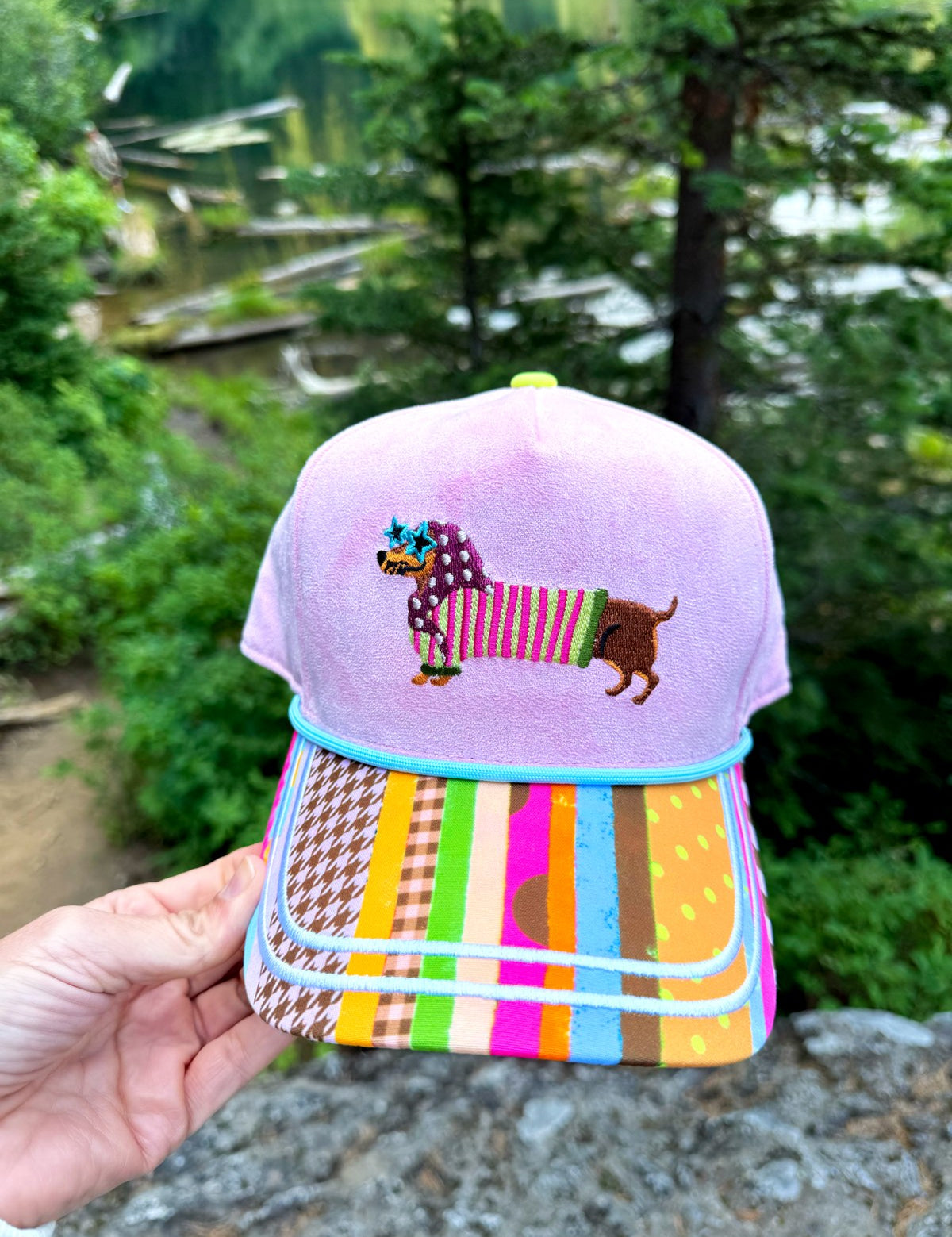 Lavender Happy-Go-Doxie Trucker Hat