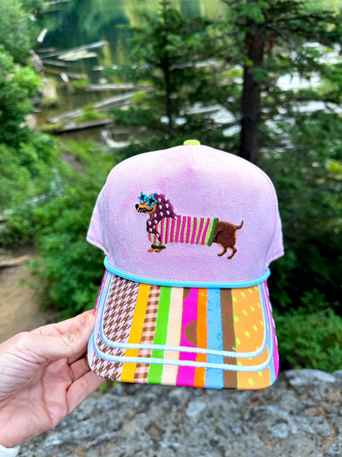 Lavender Happy-Go-Doxie Trucker Hat