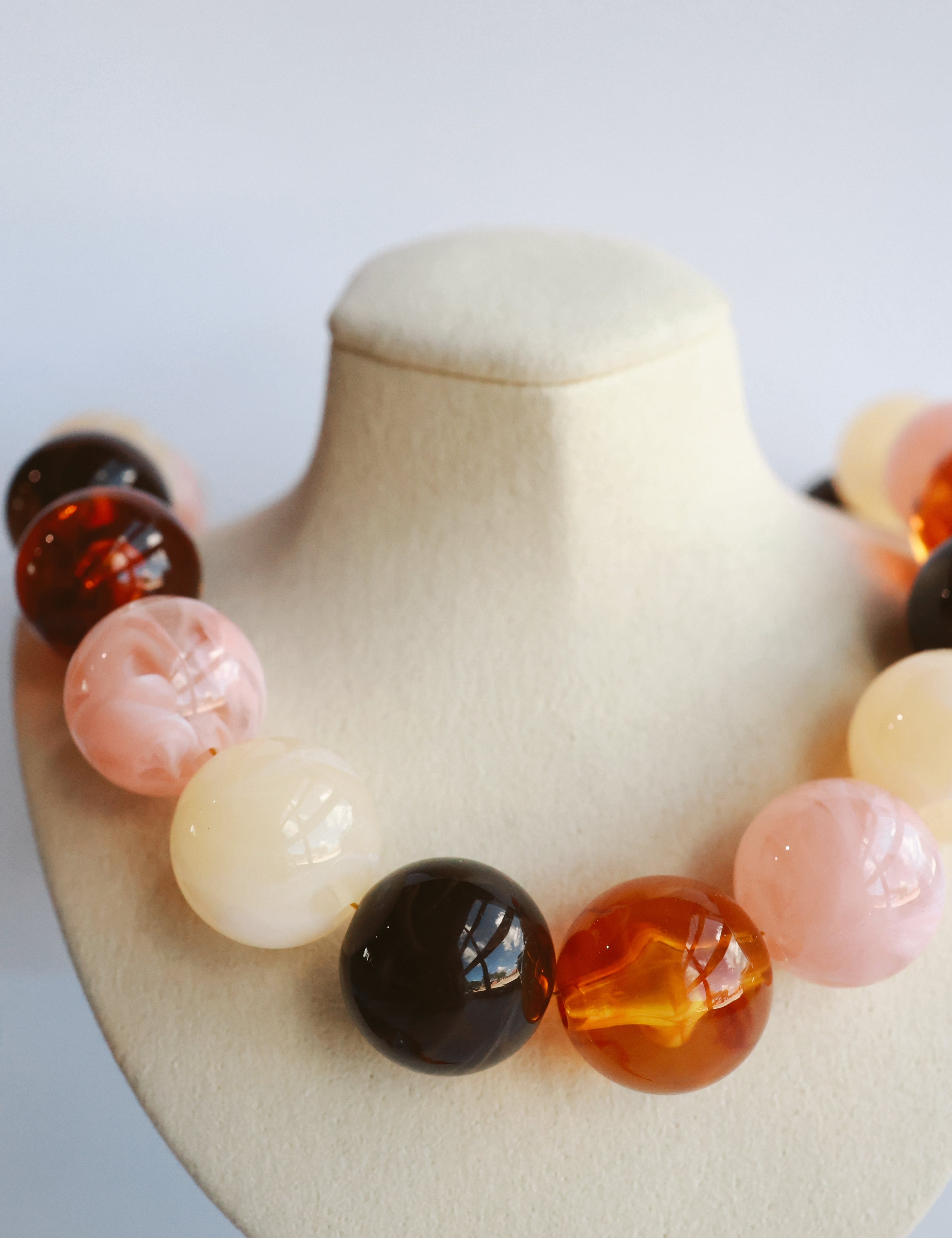 Multicolor Harvest Moon Bubble Necklace