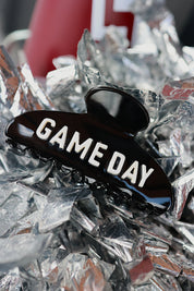 Black Game Day Claw Clip