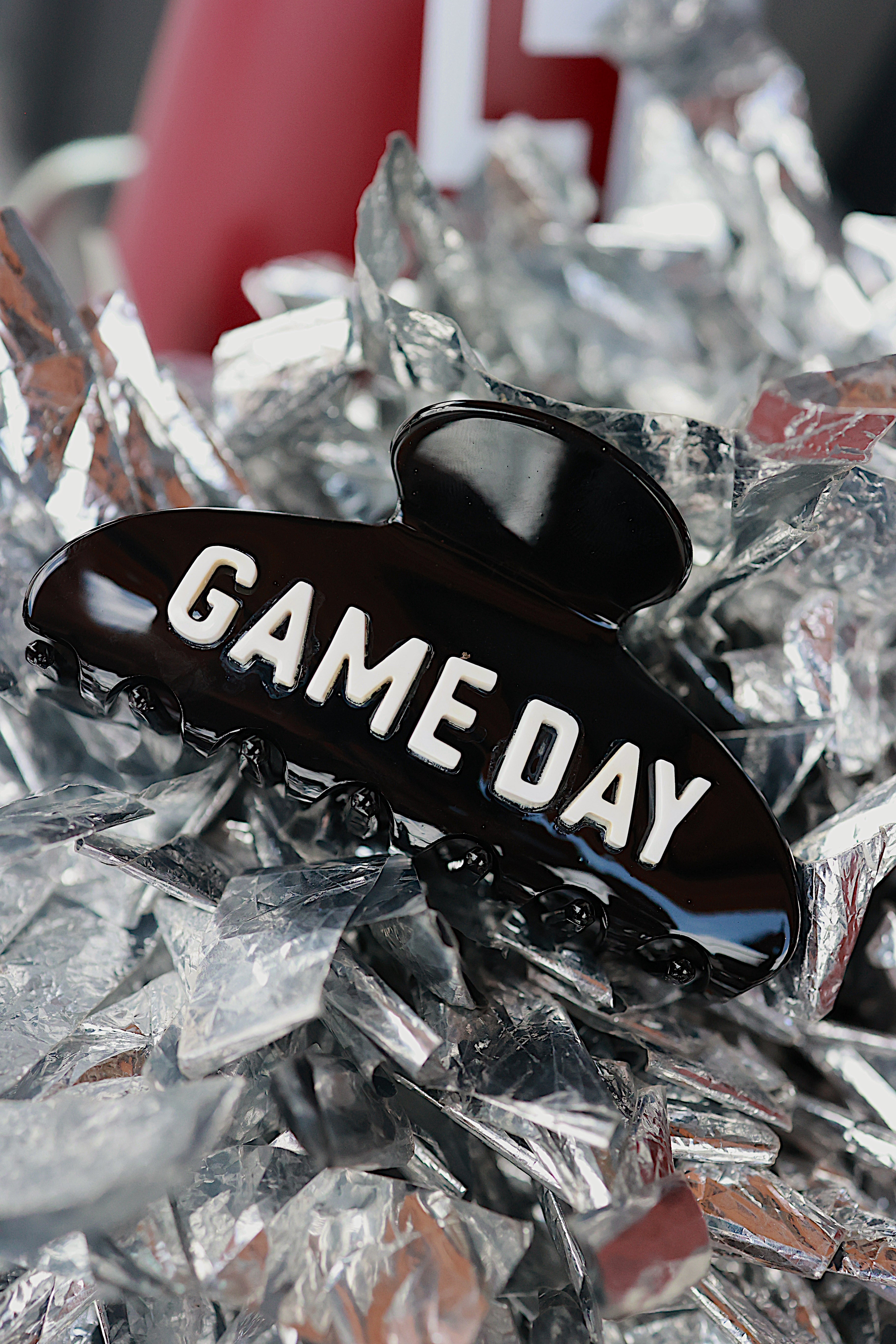 Black Game Day Claw Clip