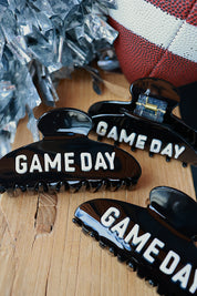Black Game Day Claw Clip