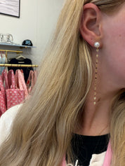 Pearl Chain Duster Earrings