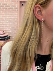 Pearl Chain Duster Earrings