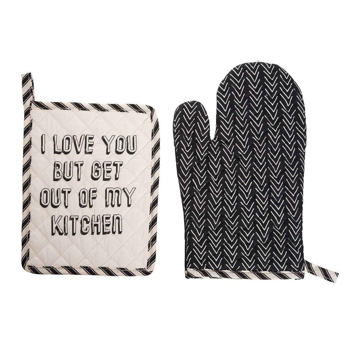 Hot Pad & Oven Mitt Set - Get Out of My Kitchen