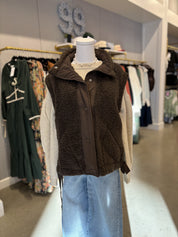 Brown Sherpa Vest