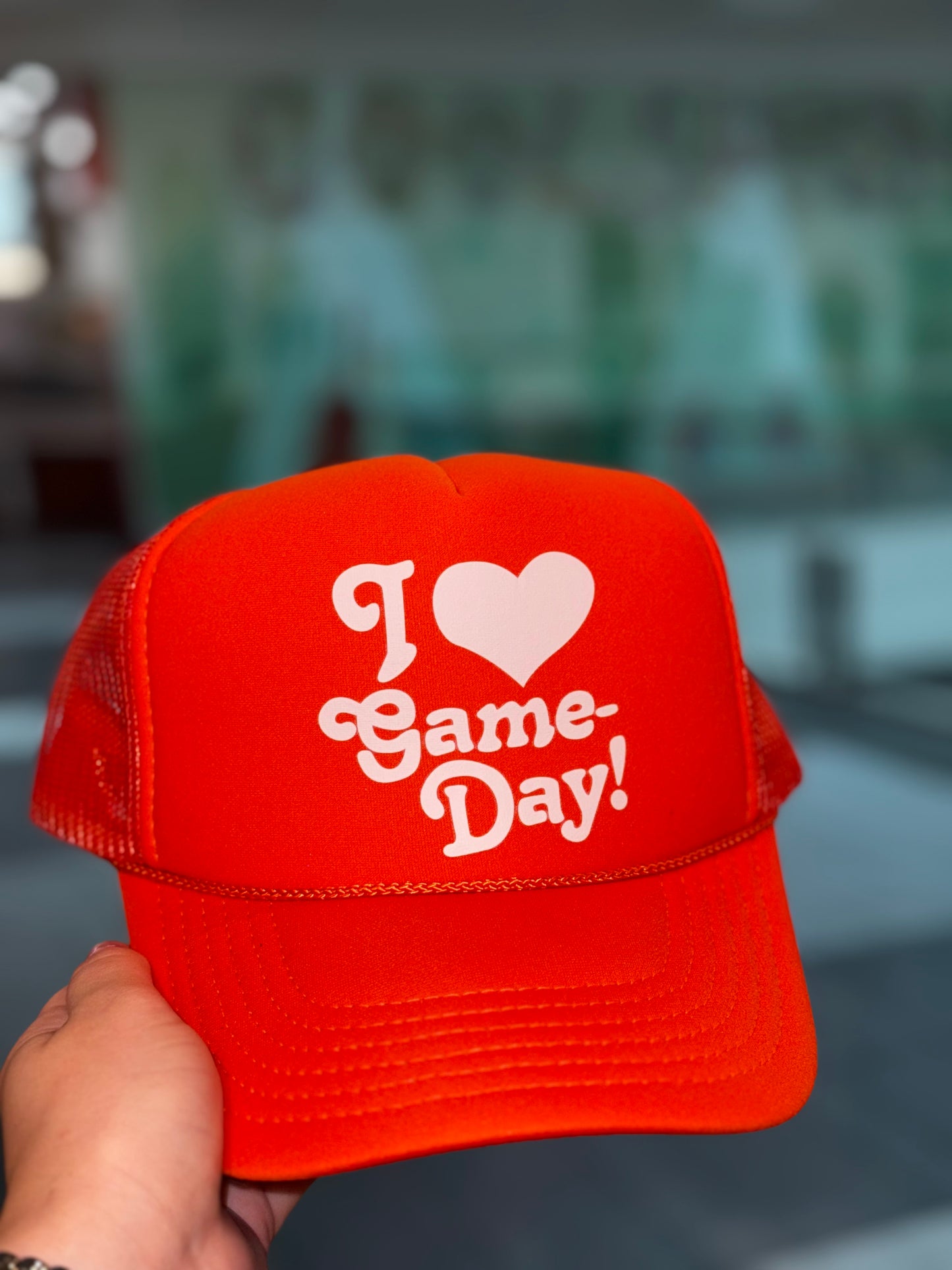 Orange Heart Game Day Hat