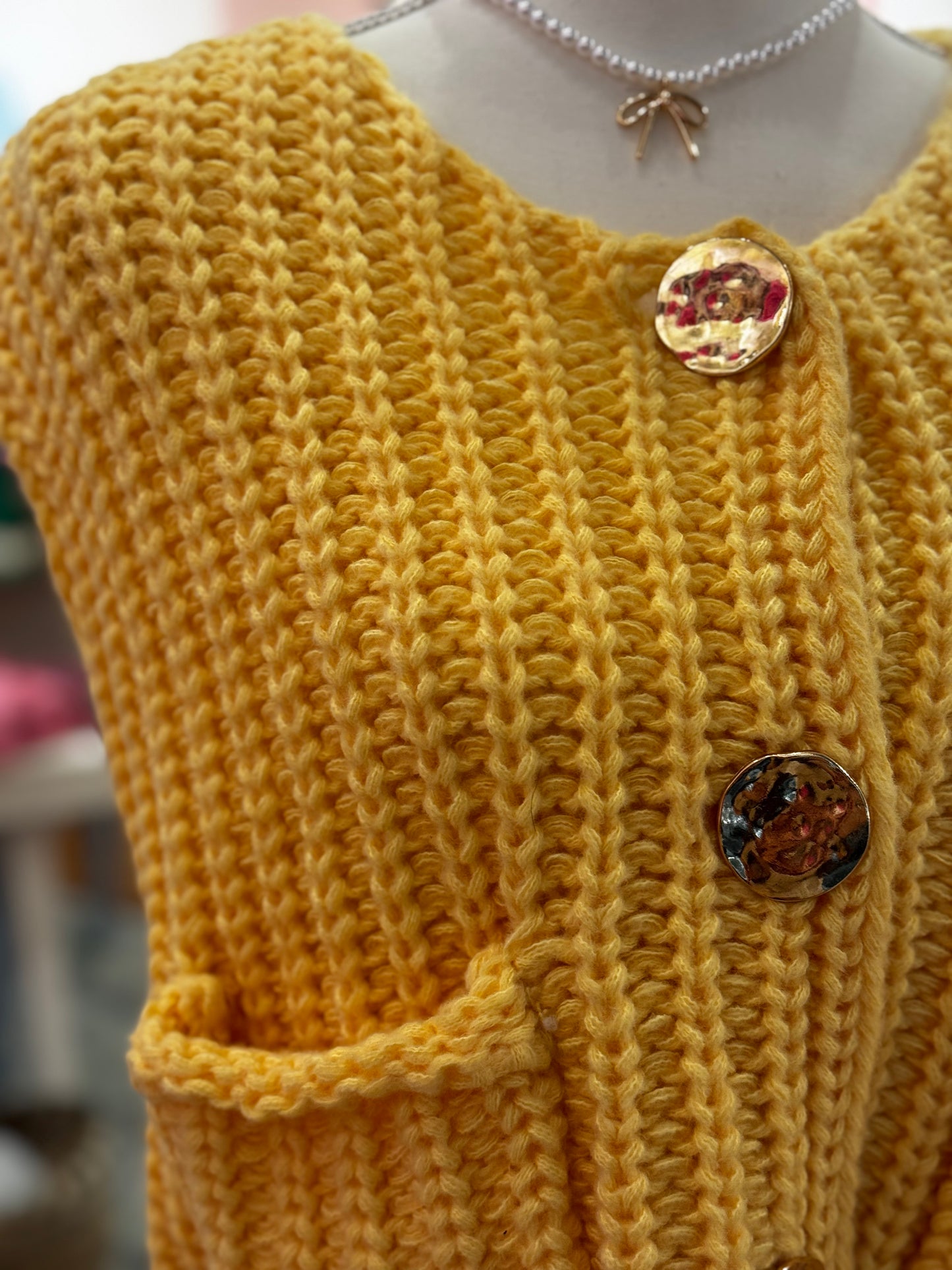 Bright Yellow Sweater Vest