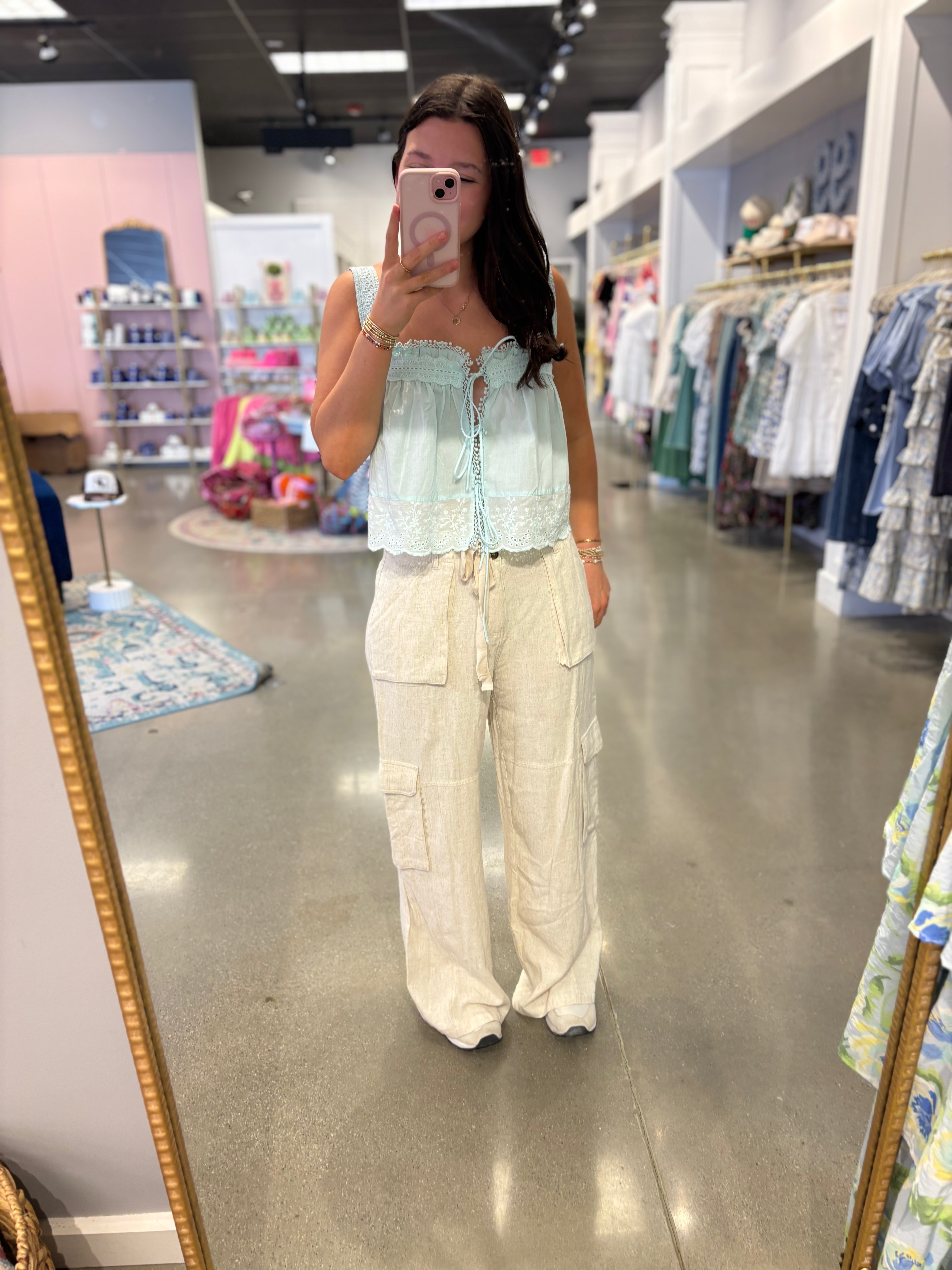 Linen Loose Pocket Pants
