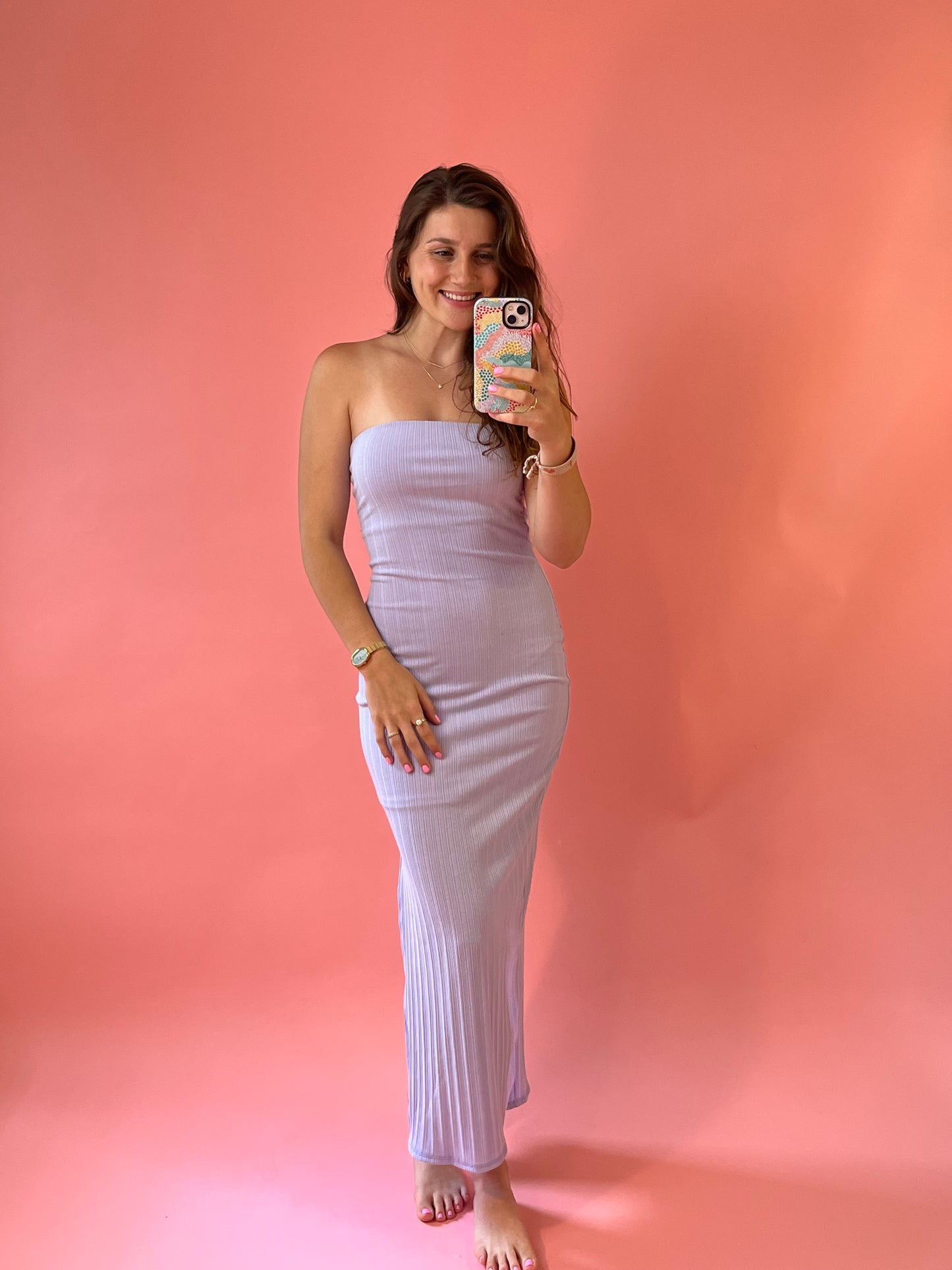 Lilac Tube Maxi Dress - RTS