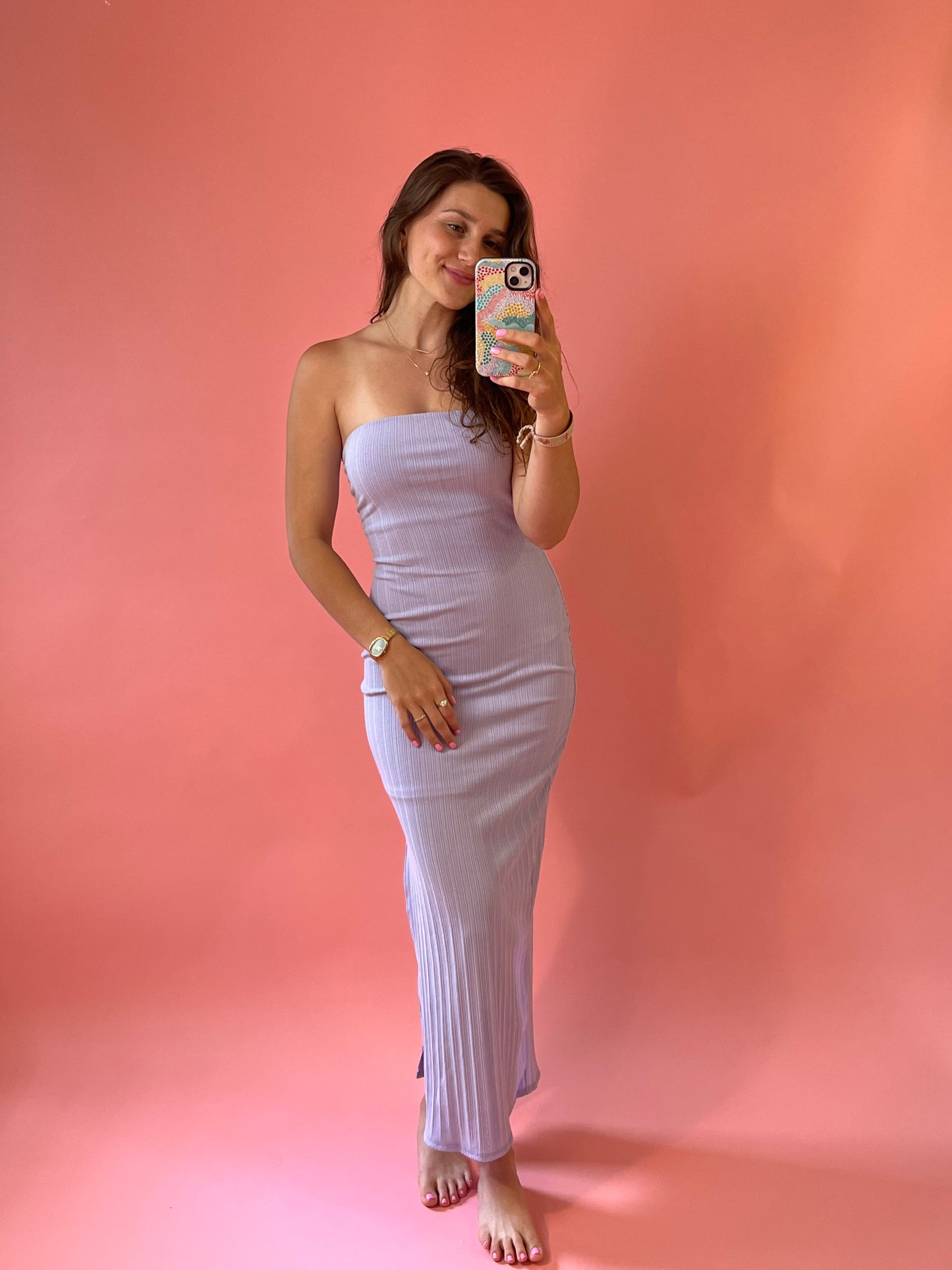 Lilac Tube Maxi Dress - RTS