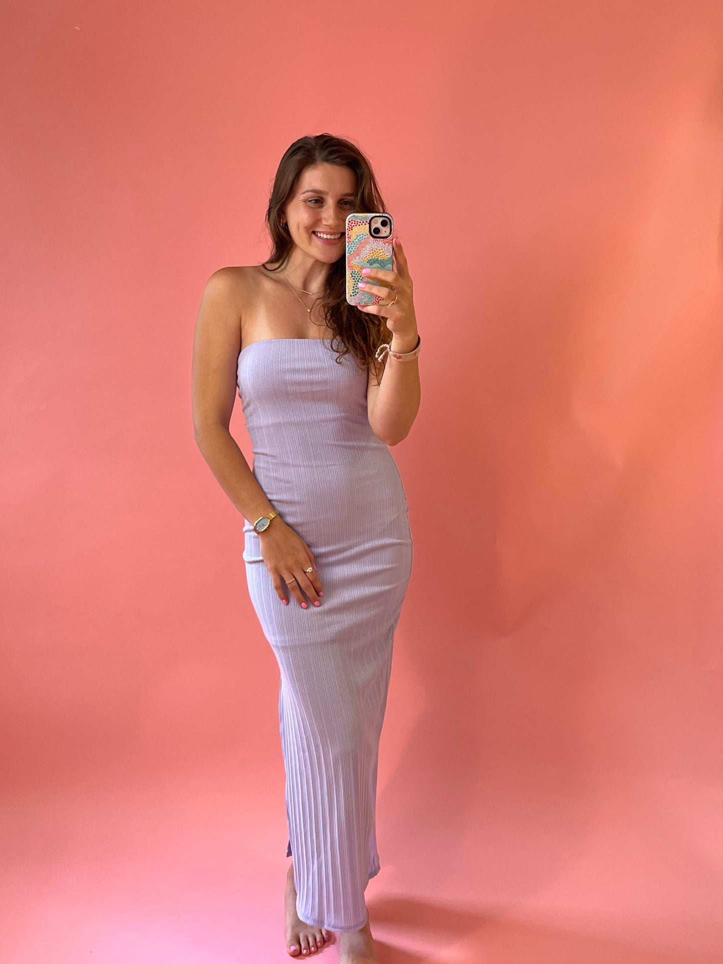 Lilac Tube Maxi Dress - RTS