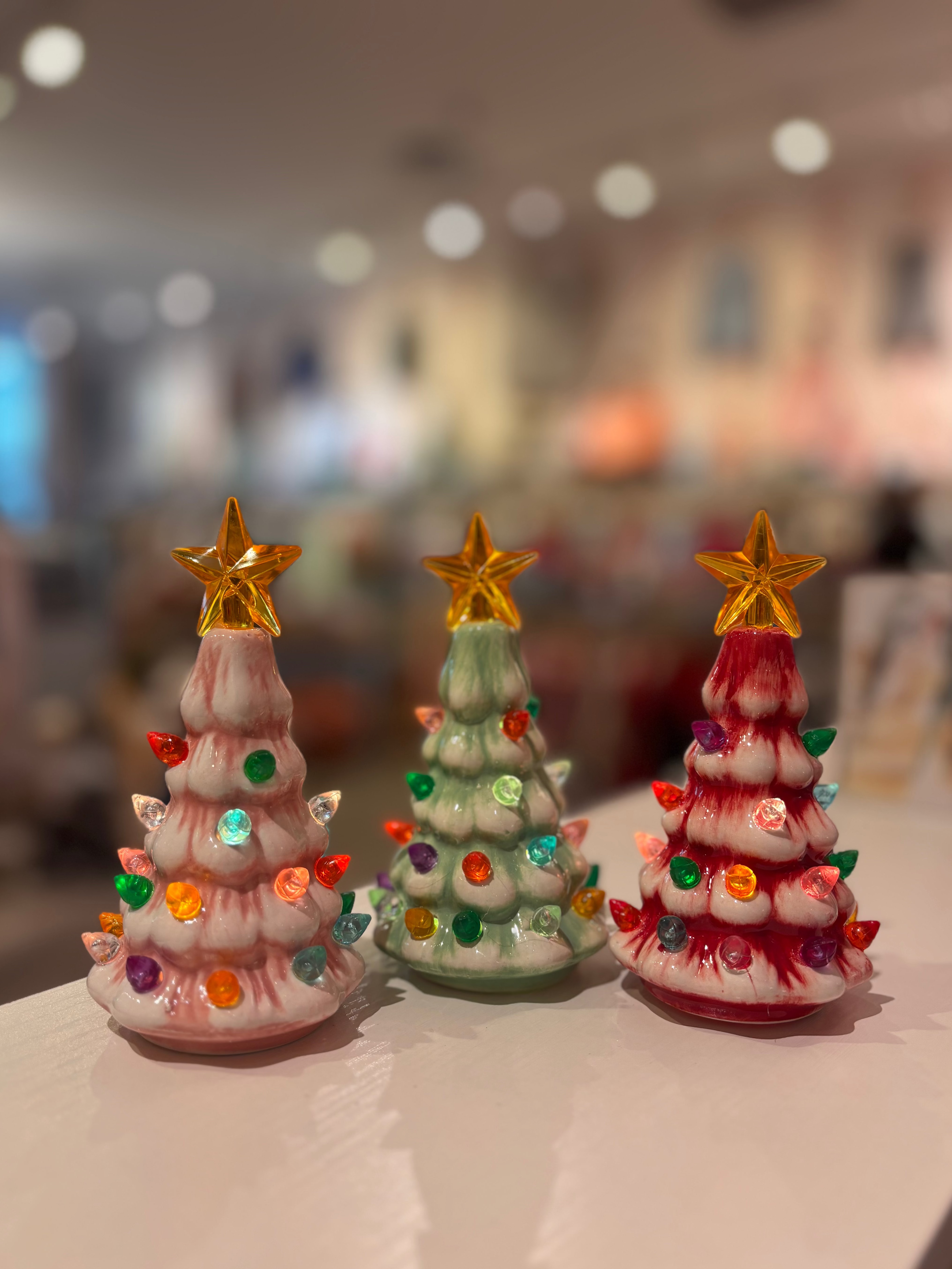 Light Up Retro Christmas Trees