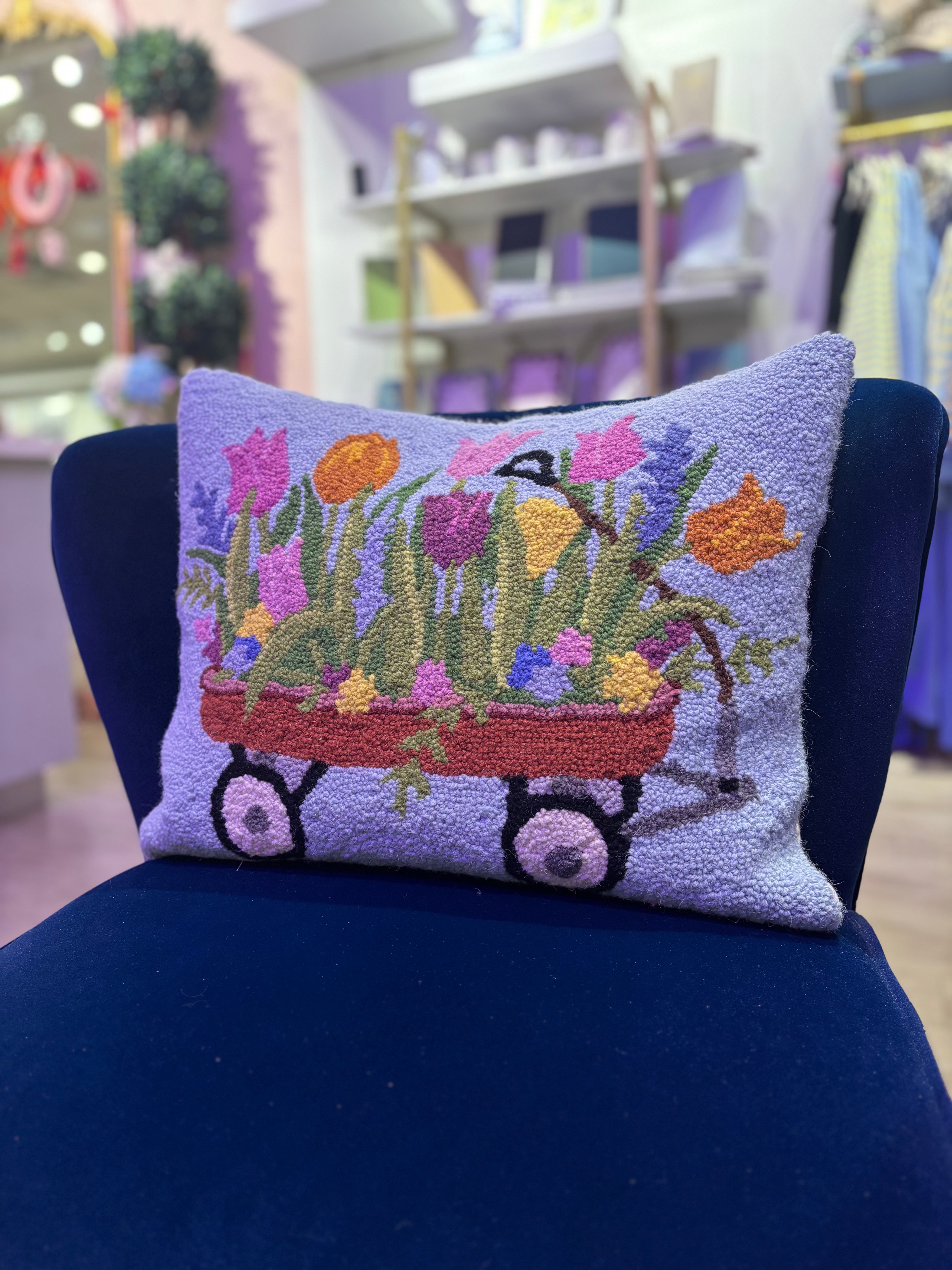 Flower Wagon Hook Pillow