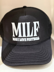 Black MILF Game Day Football Trucker Hat