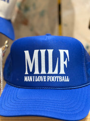 Royal Blue MILF Game Day Football Trucker Hat