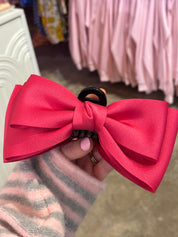 Pink Bow Claw Clip