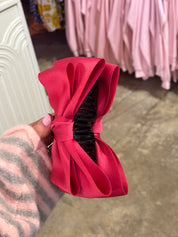 Pink Bow Claw Clip