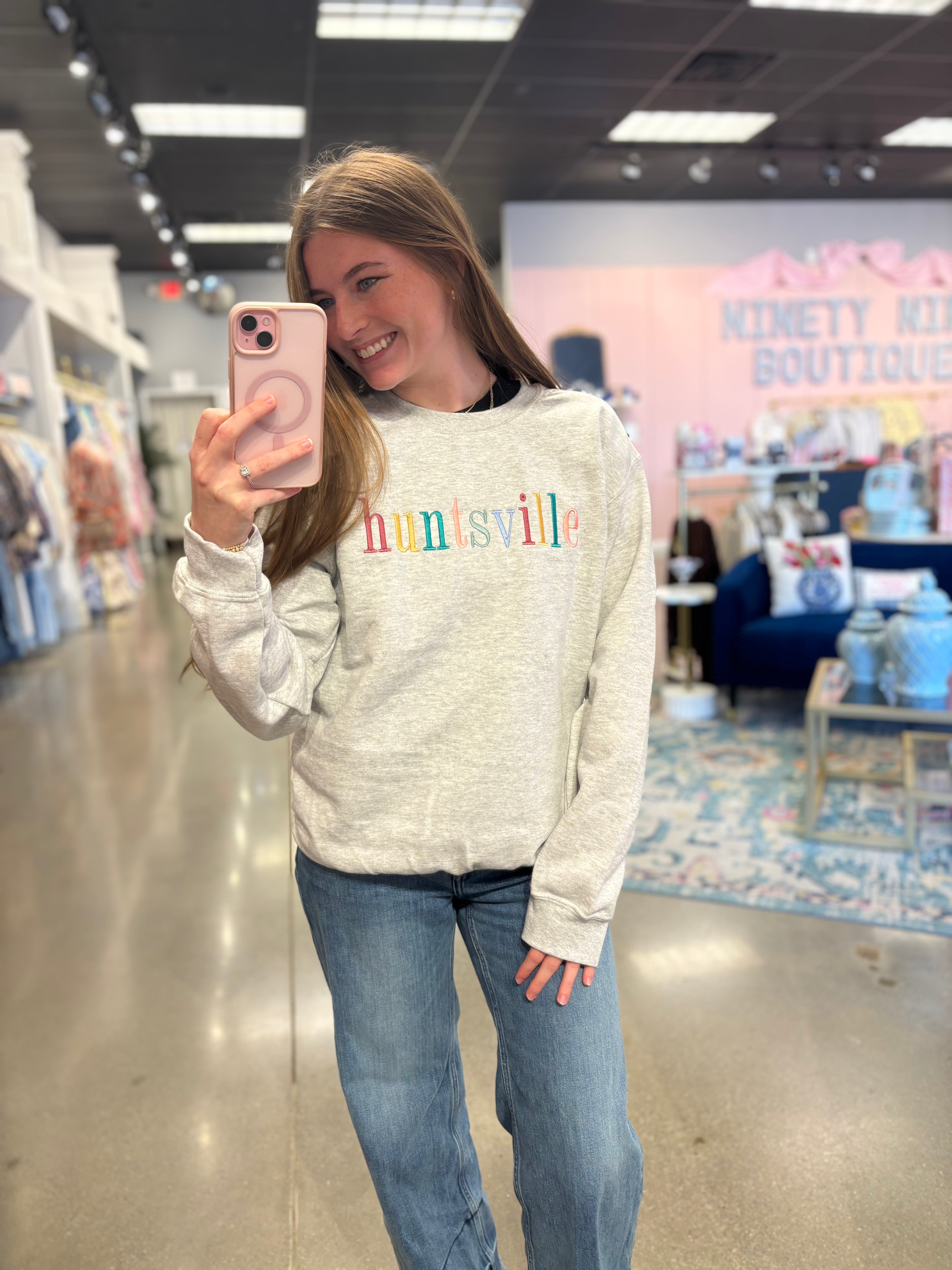 Huntsville Embroidered Crewneck Sweater