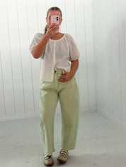 White Puff Sleeve Blouse