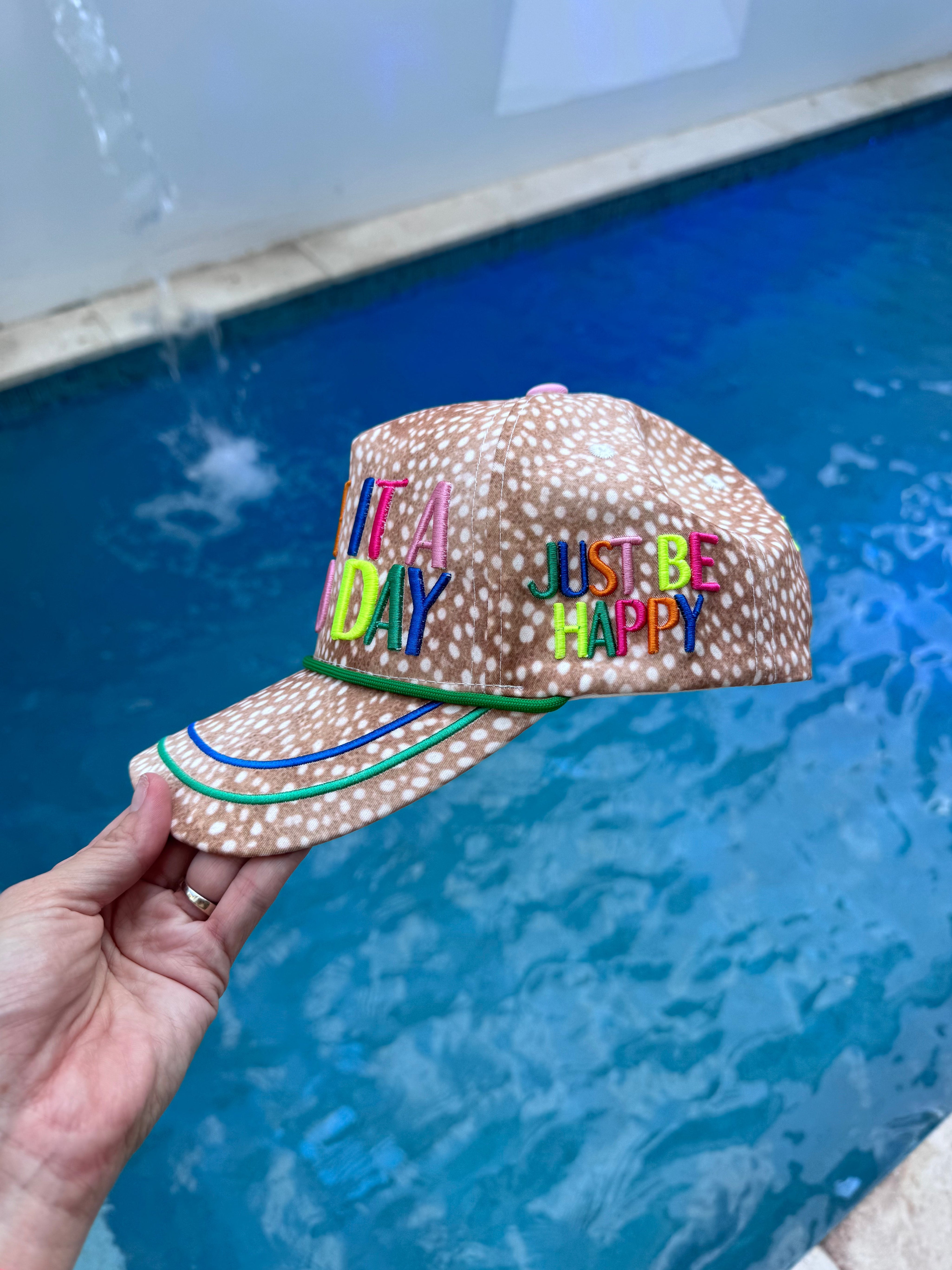 Brown Make It A Good Day Fawn Trucker Hat