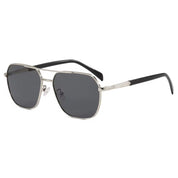 Silver Square Aviator Sunglasses