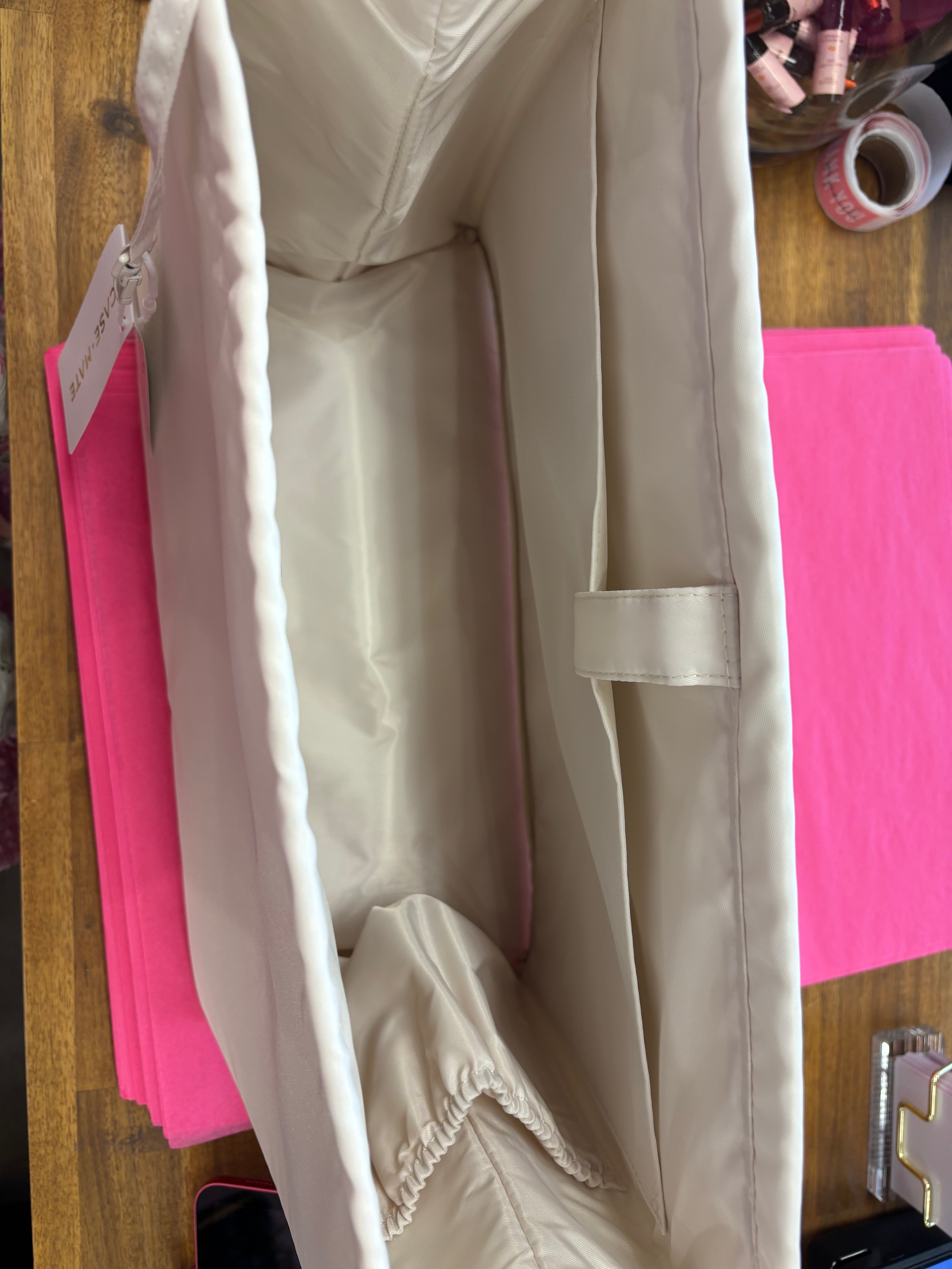 Cream Tote Organizer
