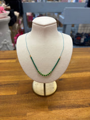 Green Thread Beaded Necklace