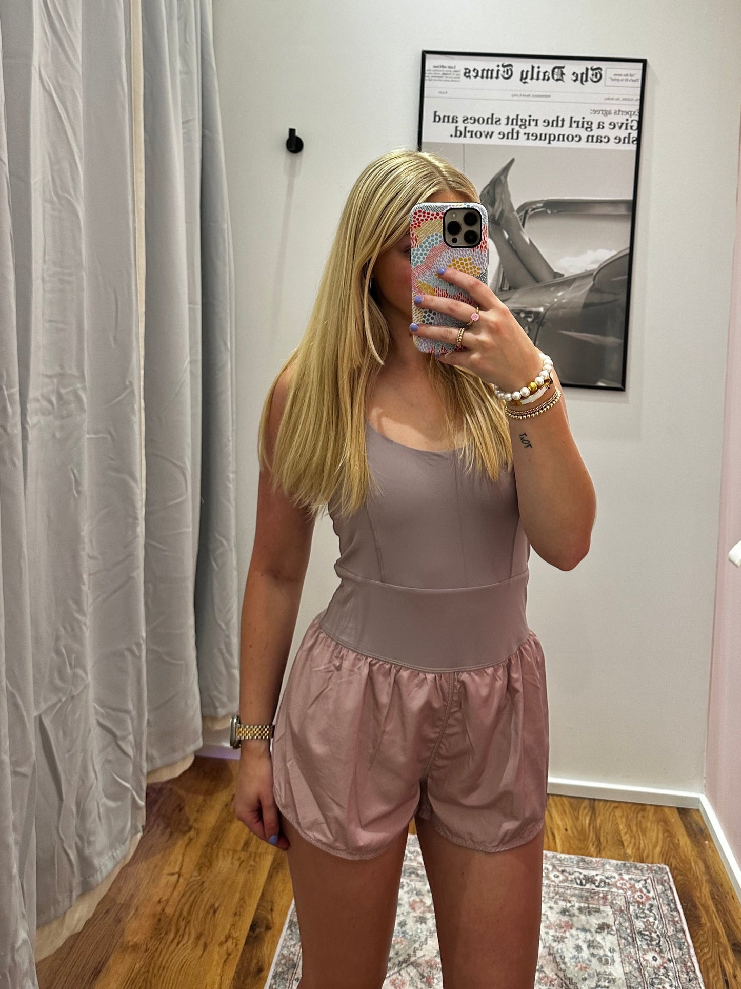 Lavender Athletic Romper