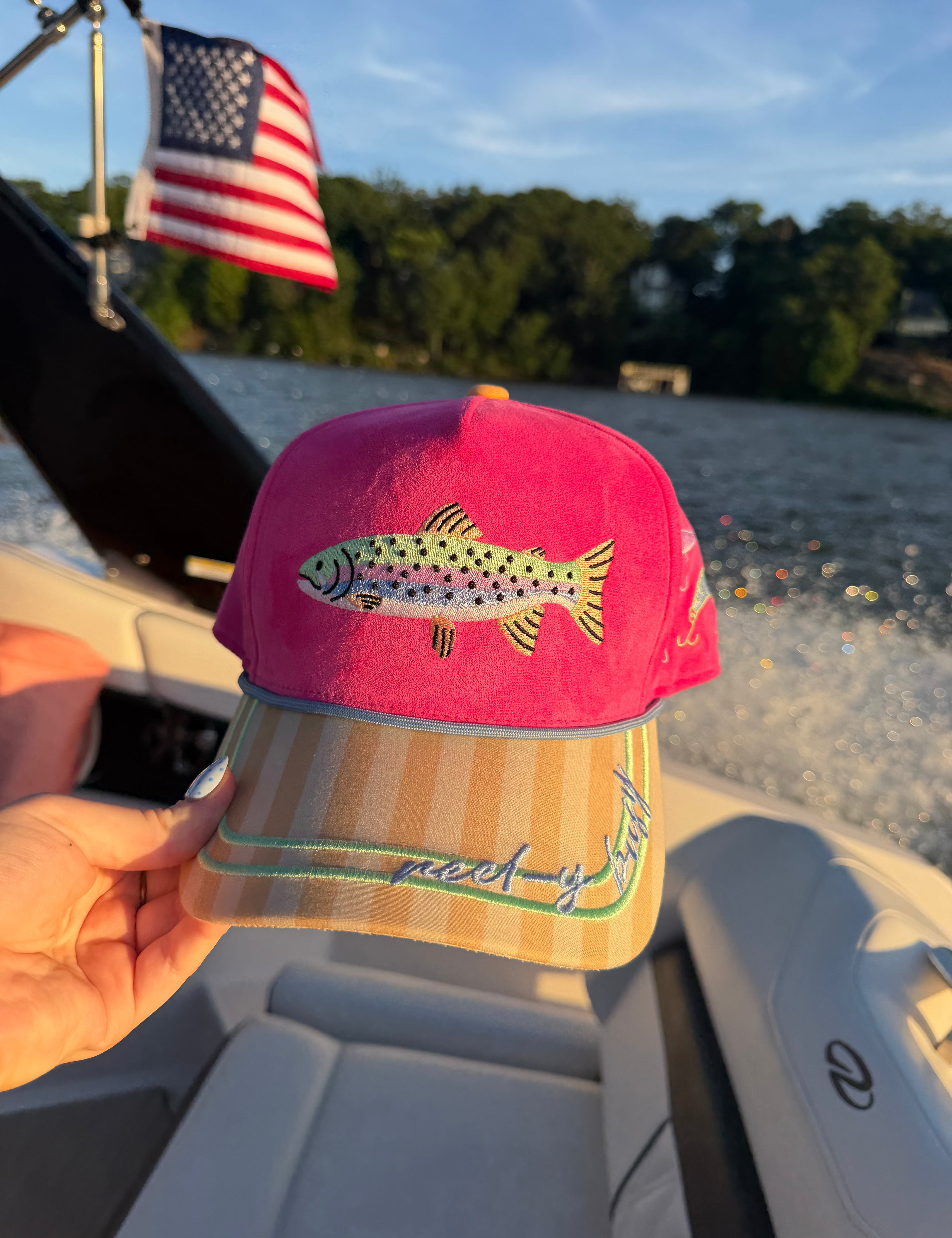 Hot Pink Reel-y Busy Trucker Hat